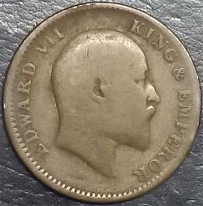 India - British ¼ Anna 1906 1910