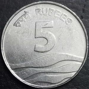India Republic 5 Rupee 2007-2008 Bombay
