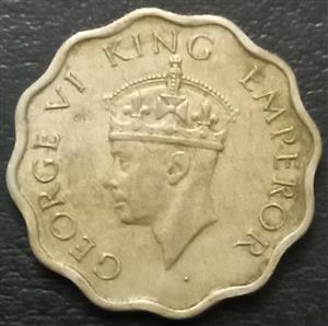 India - British 1 Anna 1940-1941