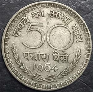 India Republic 50 Paisa 1964-1967