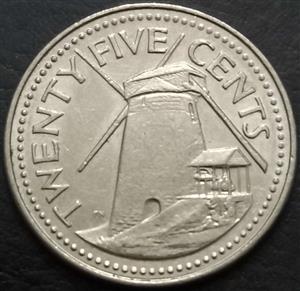 Barbados 25 Cent 1973 2006