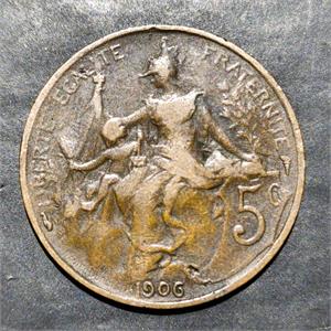 France 5 Centimes 1898 1921