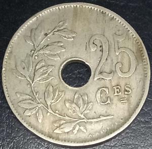 Belgium 25 Centime 1913 1929