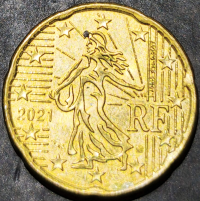 France 20 Euro Cents 2021~2023 Square PM