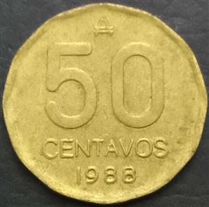 Argentina 50 Centavo 1985 1988