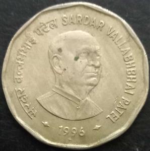 India Republic 2 Rupee 1996 