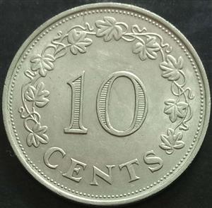 Malta 10 Cent 1972 1981