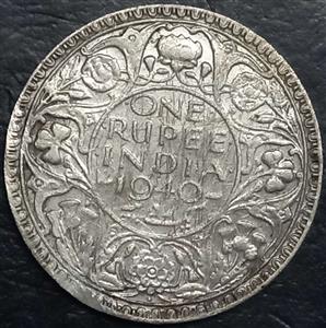 India - British 1 Rupee 1939 1943