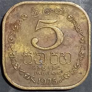 Sri Lanka 5 Cents 1975