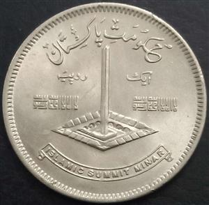 Pakistan 1 Rupee 1977 Summit