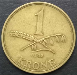 Denmark 1 Krone 1942 1947