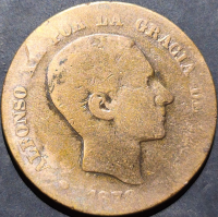 Spain 10 CentImos 1877 1879