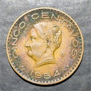 Mexico 5 Centavos 1942 1955