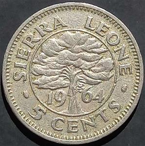 Sierra Leone 5 Cents 1964 