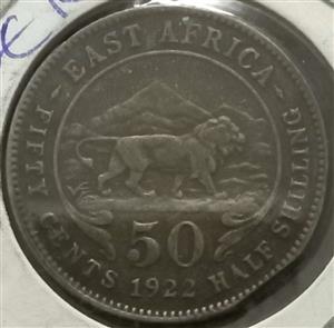 East Africa 50 Cent 1921 1924