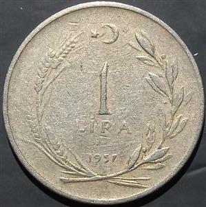 Turkey 1 Lira 1957 