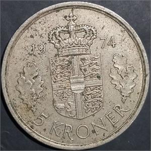 Denmark 5 Kroner 1973 1978