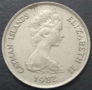 Cayman Islands 25 Cent 1972 1986