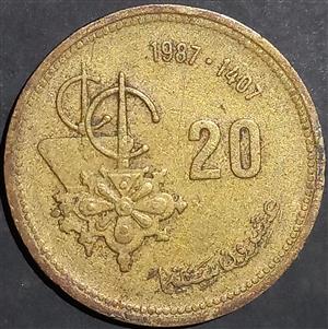 Morocco 20 Santimat 1987
