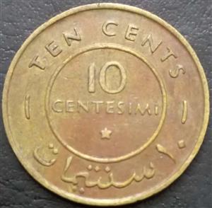 Somali Republic 10 Centesimi 1967 