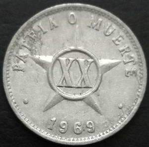 Cuba 20 Centavo 1969 1972