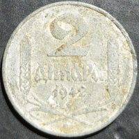 Serbia 2 Dinara 1942