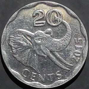 Eswatini 20 Cent 2015 