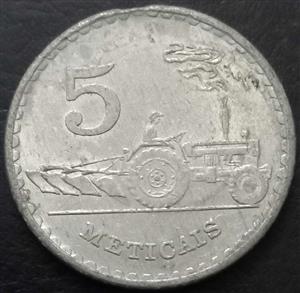 Mozambique 5 Meticai 1980 1986