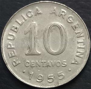 Argentina 10 Centavo 1954 1956