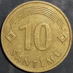 Latvia 10 Santimu 1992