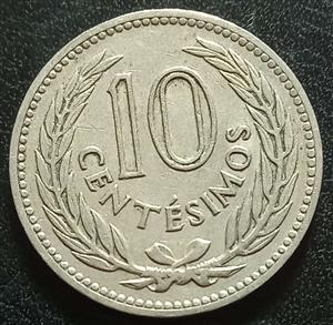 Uruguay 10 Centésimo 1953 1959