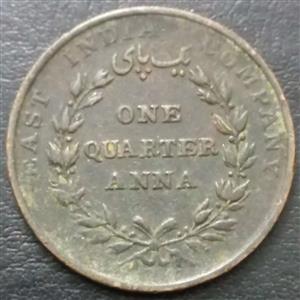 East India Co ¼ Anna 1835 