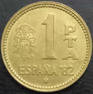 Spain 1 Peseta 1980-1982 Soccer World Cup