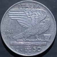 Italy 50 Centesimi 1939 1943