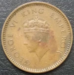 India - British ½ Pice 1939 1940