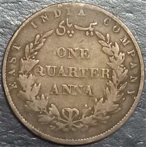 East India Co ¼ Anna 1857-1858