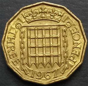 Great Britain 3 Penny 1954 1970
