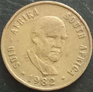 South Africa 1 Cent 1982 