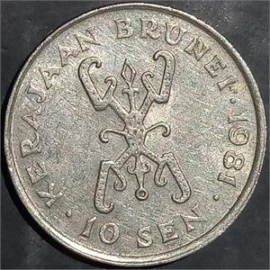 Brunei 10 Sen 1977 1993