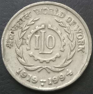 India Republic 5 Rupee 1994 