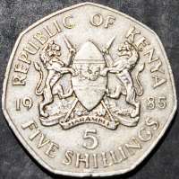 Kenya 5 Shillings 1985