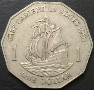 East Caribbean States 1 Dollar 1989 2001