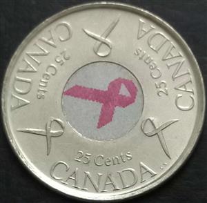 Canada 25 Cent 2006 Breast Cancer