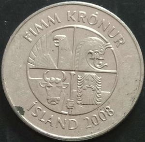 Iceland 5 Krona 1996 2008