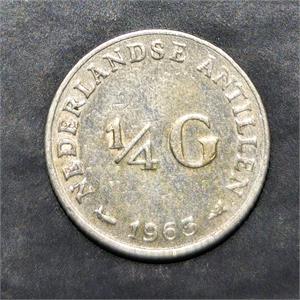 Neth. Antilles ¼ Gulden 1954 1970