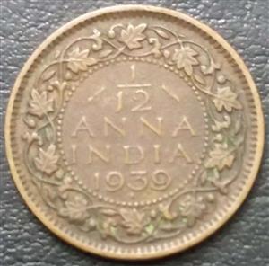 India - British 1/12 Anna 1939 