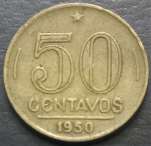 Brazil 50 Centavo 1948 1956