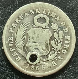 Peru 1 Dinero 1863 1877