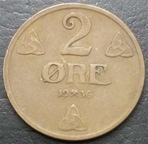 Norway 2 Øre 1909 1952