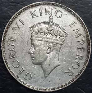 India - British 1 Rupee 1939 1943